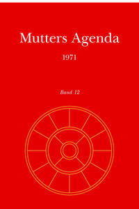 Agenda der Supramentalen Aktion auf der Erde / Mutters Agenda 1971