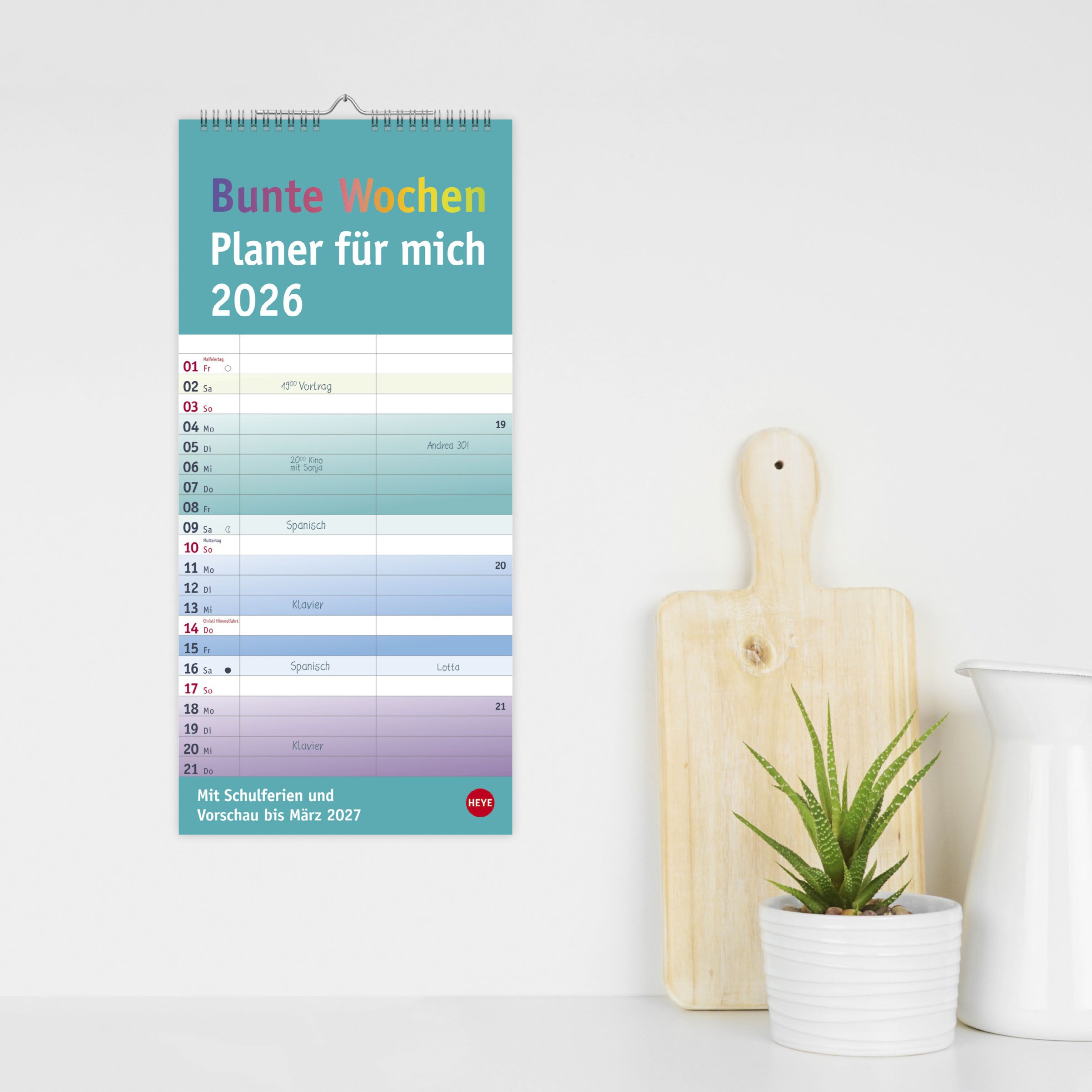 Bunte Wochen Planer für mich 2026