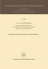 Analytische Untersuchungen an Polyamidfasern