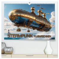 Steampunk Flugmaschinen (hochwertiger Premium Wandkalender 2026 DIN A2 quer), Kunstdruck in Hochglanz