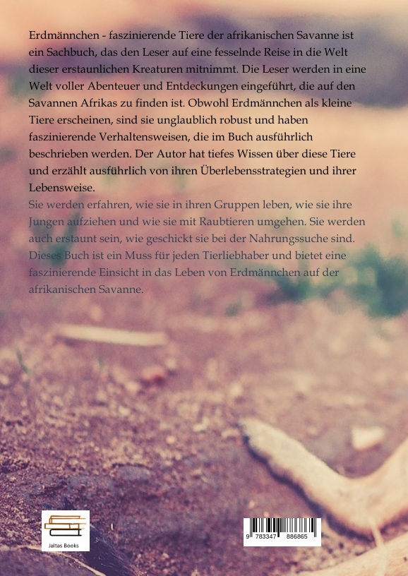 Rückseitencover Erdmännchen - faszinierende Tiere der afrikanischen Savanne