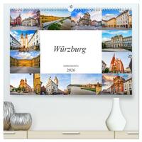 Würzburg Impressionen (hochwertiger Premium Wandkalender 2026 DIN A2 quer), Kunstdruck in Hochglanz