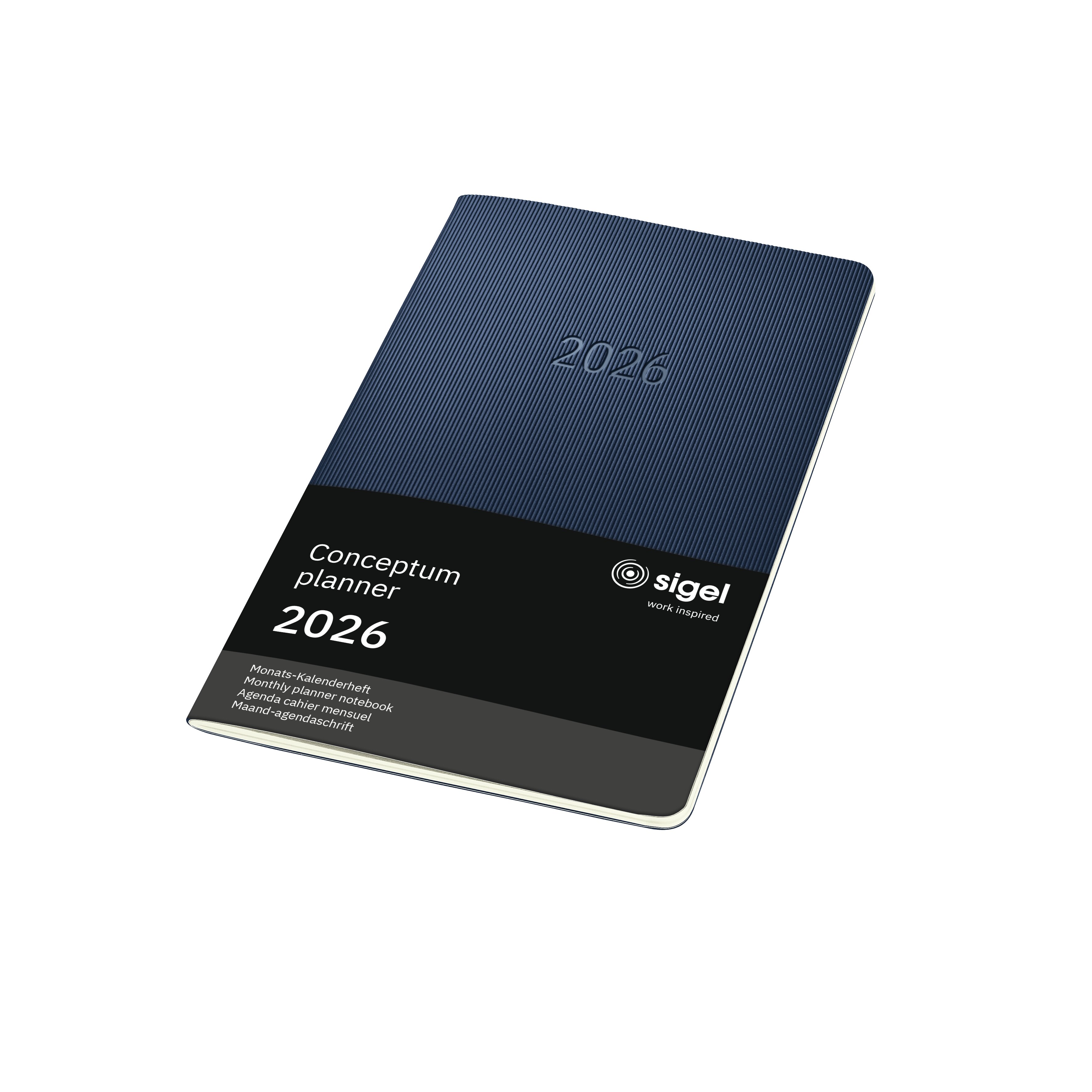 SIGEL C2686 Monats-Kalenderheft Conceptum 2026, ca. A5, , dunkelblau