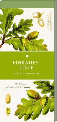 Vorderes Coverbild Einkaufsliste (Eichenblätter, Hölker Küchenpapeterie)