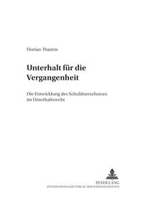 Vorderes Coverbild Unterhalt für die Vergangenheit
