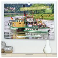 Seitenraddampfer – In Sachsen von Königstein bis Bad Schandau (hochwertiger Premium Wandkalender 2026 DIN A2 quer), Kunstdruck in Hochglanz