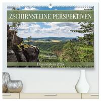 Zschirnsteine Perspektiven - Elbsandstein (hochwertiger Premium Wandkalender 2025 DIN A2 quer), Kunstdruck in Hochglanz