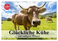 Glückliche Kühe auf saftigen Wiesen (Wandkalender 2026 DIN A3 quer), CALVENDO Monatskalender