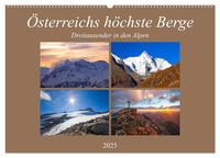 Österreichs höchste Berge (Wandkalender 2025 DIN A2 quer), CALVENDO Monatskalender