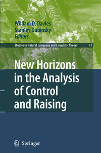 Vorderes Coverbild New Horizons in the Analysis of Control and Raising