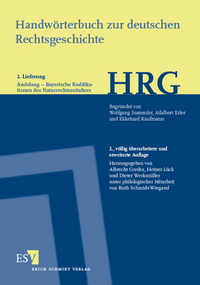 Vorderes Coverbild Handwörterbuch zur deutschen Rechtsgeschichte (HRG) – Lieferungsbezug – Lieferung 2: Andelang ? Traditio–Bayerische Kodifikationen des Naturrechtszeitalters