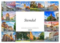 Stendal Impressionen (Tischkalender 2025 DIN A5 quer), CALVENDO Monatskalender