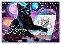 Katzen Schnurrige Künstler (Tischkalender 2026 DIN A5 quer), CALVENDO Monatskalender