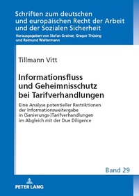 Vorderes Coverbild Informationsfluss und Geheimnisschutz bei Tarifverhandlungen