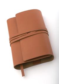 MILANO L (braun) - variable Buchhülle aus Leder - Echtes Leder