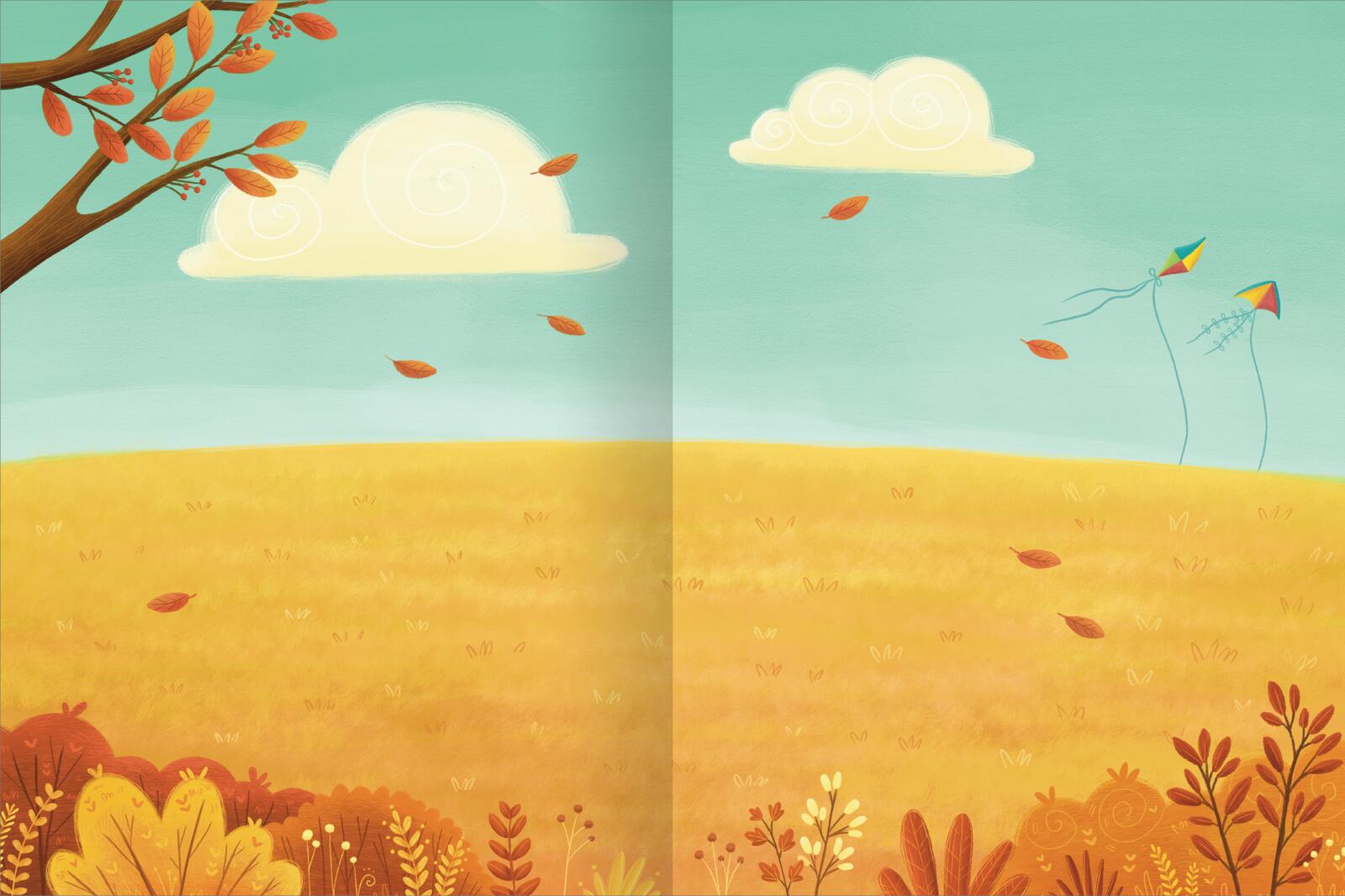 Beispielinhalt (Bild) Erstes Stickern – Im Herbst