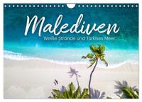 Malediven - Weiße Strände und Türkises Meer. (Wandkalender 2026 DIN A4 quer), CALVENDO Monatskalender