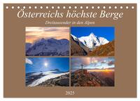Österreichs höchste Berge (Tischkalender 2025 DIN A5 quer), CALVENDO Monatskalender