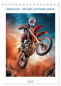 Motocross - Mit Leib und Seele dabei (Tischkalender 2025 DIN A5 hoch), CALVENDO Monatskalender