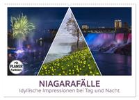 NIAGARAFÄLLE Idyllische Impressionen bei Tag und Nacht (Wandkalender 2025 DIN A2 quer), CALVENDO Monatskalender