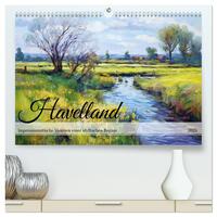 Havelland - Impressionistische Visionen einer idyllischen Region (hochwertiger Premium Wandkalender 2025 DIN A2 quer), Kunstdruck in Hochglanz
