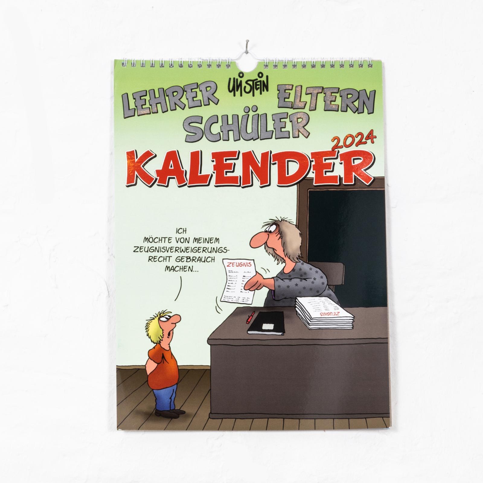 Uli Stein Lehrer Eltern Schüler Kalender 2024: Monatskalender für die Wand