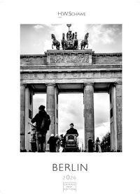 Berlin Kalender schwarz-weiss 2026 59x42cm Grosses Format - Eleganter Schwarz-Weiß-Print mit beeindruckenden Berlin-Motiven