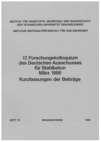 Forschungskolloquium des Deutschen Ausschusses für Stahlbeton (17.)