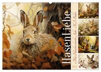 Hasenliebe (Wandkalender 2025 DIN A2 quer), CALVENDO Monatskalender