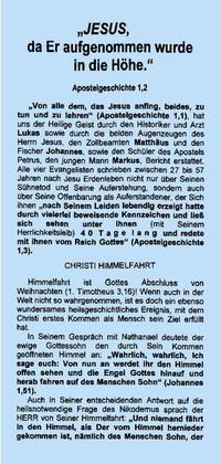 Vorderes Coverbild HIMMELFAHRT CHRISTI