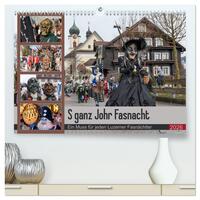 S ganz Johr Fasnacht (hochwertiger Premium Wandkalender 2026 DIN A2 quer), Kunstdruck in Hochglanz