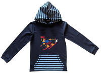 Globi Kapuzenshirt Navy Skifahrer 98/104