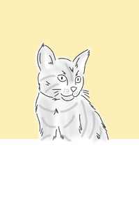 Notizheft Katzen gelb