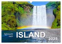 Sehnsucht nach Island (Wandkalender 2025 DIN A3 quer), CALVENDO Monatskalender