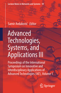 Advanced Technologies, Systems, and Applications III