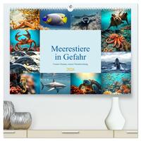 Meerestiere in Gefahr - Unsere Ozeane, unsere Verantwortung (hochwertiger Premium Wandkalender 2026 DIN A2 quer), Kunstdruck in Hochglanz