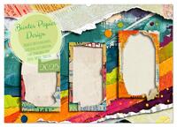 Buntes Papier Design (Wandkalender 2025 DIN A2 quer), CALVENDO Monatskalender