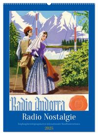Radio Nostalgie - Empfangsbestätigungskarten internationaler Rundfunkstationen (Wandkalender 2025 DIN A2 hoch), CALVENDO Monatskalender