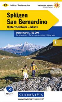 Kümmerly+Frey Wanderkarte 27 Splügen, San Bernardino 1:60.000