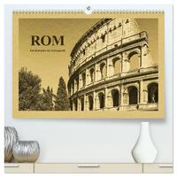 Rom-Ein Kalender im Zeitungsstil (hochwertiger Premium Wandkalender 2026 DIN A2 quer), Kunstdruck in Hochglanz
