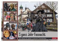 S ganz Johr Fasnacht (Wandkalender 2026 DIN A3 quer), CALVENDO Monatskalender