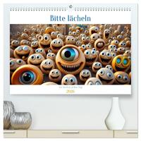 Bitte lächeln. Am besten jeden Tag. (hochwertiger Premium Wandkalender 2026 DIN A2 quer), Kunstdruck in Hochglanz