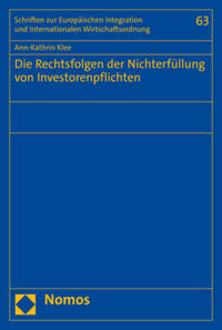 Die Rechtsfolgen der Nichterfüllung von Investorenpflichten