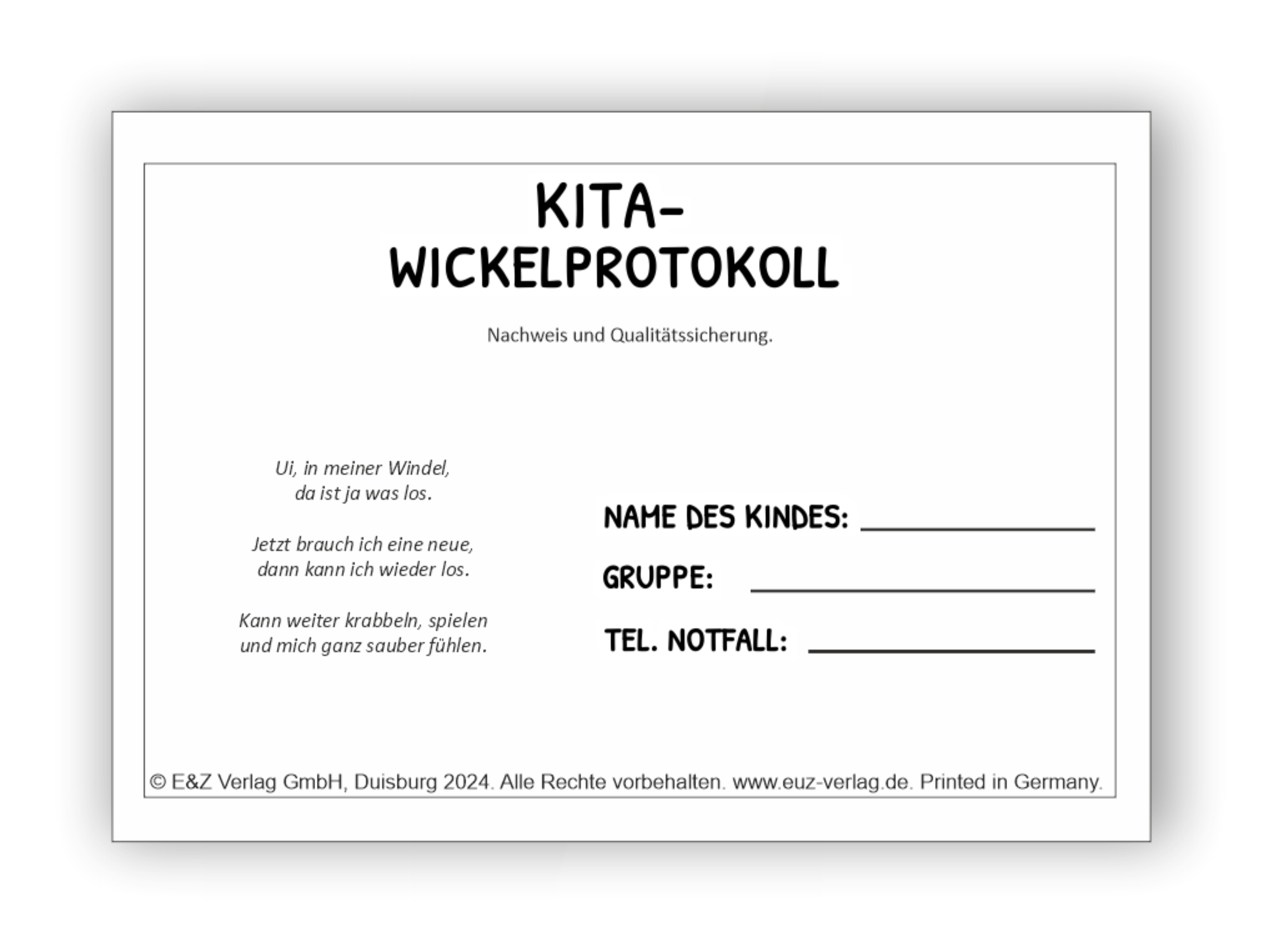 Kita-Wickelprotokoll
