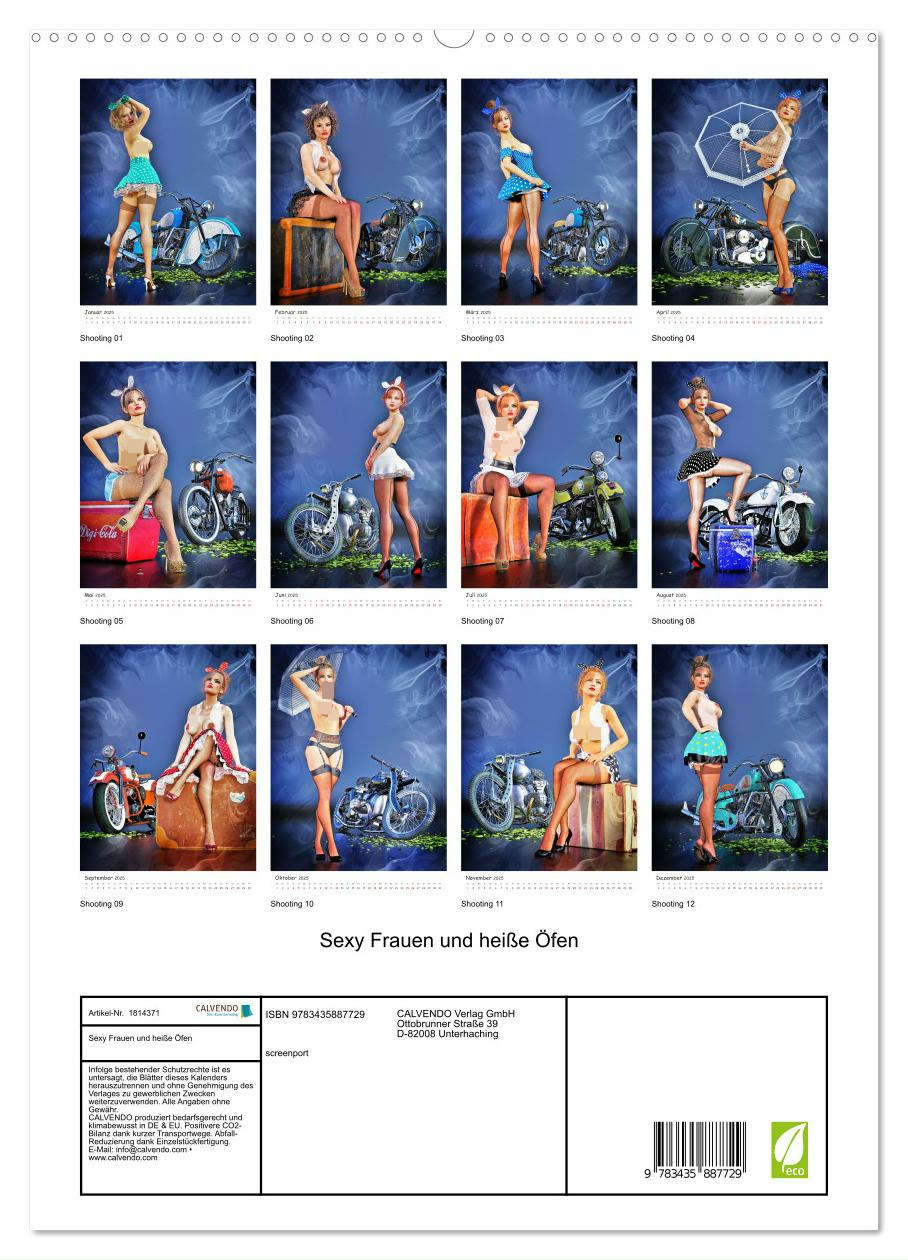 Sexy Frauen und heiße Öfen (hochwertiger Premium Wandkalender 2025 DIN A2 hoch), Kunstdruck in Hochglanz