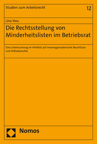 Vorderes Coverbild Die Rechtsstellung von Minderheitslisten im Betriebsrat