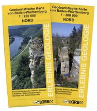 Geotouristische Karte von Baden-Württemberg Nord
