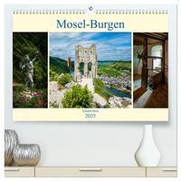 Mosel-Burgen (hochwertiger Premium Wandkalender 2025 DIN A2 quer), Kunstdruck in Hochglanz
