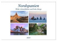 Nordspanien, wilde Atlantikküste und hohe Berge (Wandkalender 2025 DIN A3 quer), CALVENDO Monatskalender