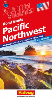 Vorderes Coverbild Hallwag Strassenkarte USA, Pacific Northwest 1:1 Mio.